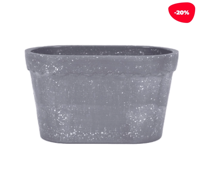 MACETERO PLASTICO JASPEADO RECTANGULAR 17X9.5CM - 1