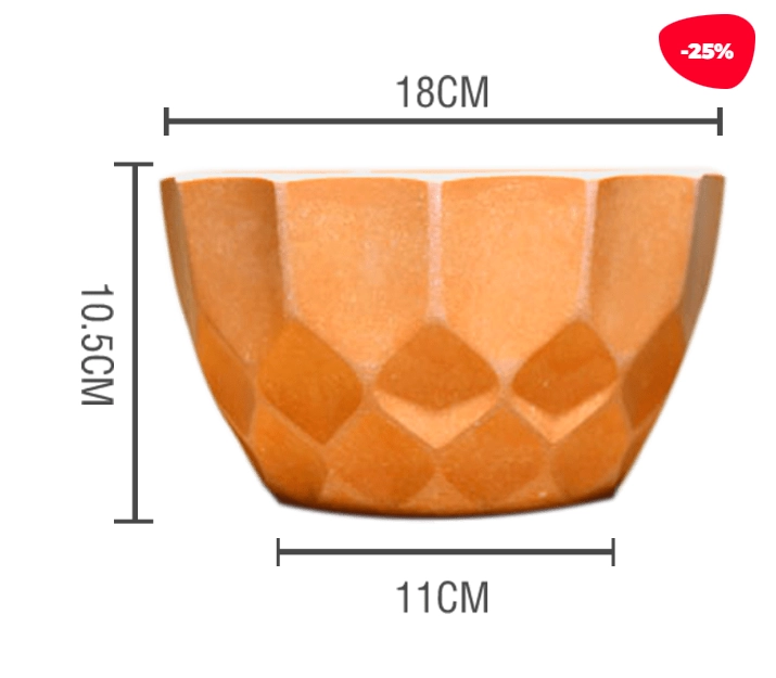 MACETERO PLASTICO TEXTURA NARANJA 18X11X10.5CM - 1