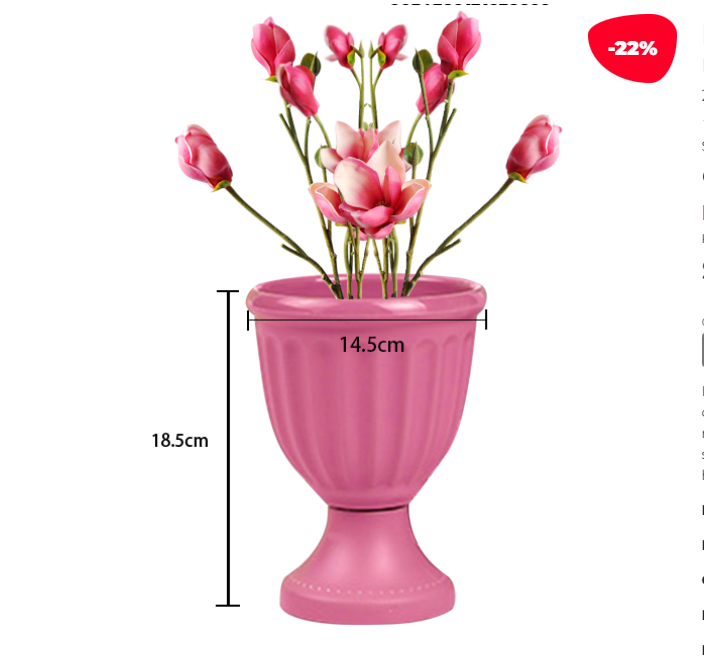 FLORERO PLASTICO CALIZ 18.5X14.5CM - 1
