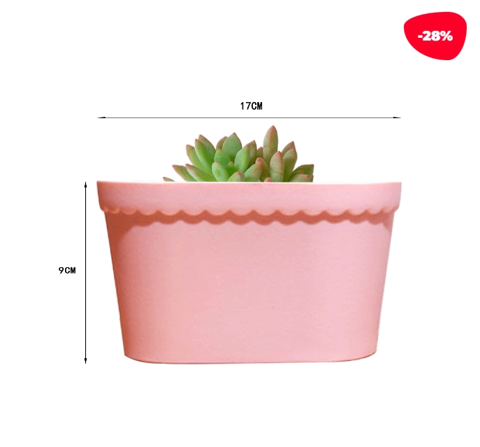 MACETERO PLASTICO RECTANGULAR LISO 17X10CM - 1