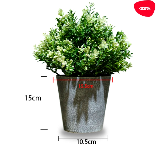 MACETERO PLASTICO CILINDRO JASPEADO GRIS 10.5X15.5X15CM - 1