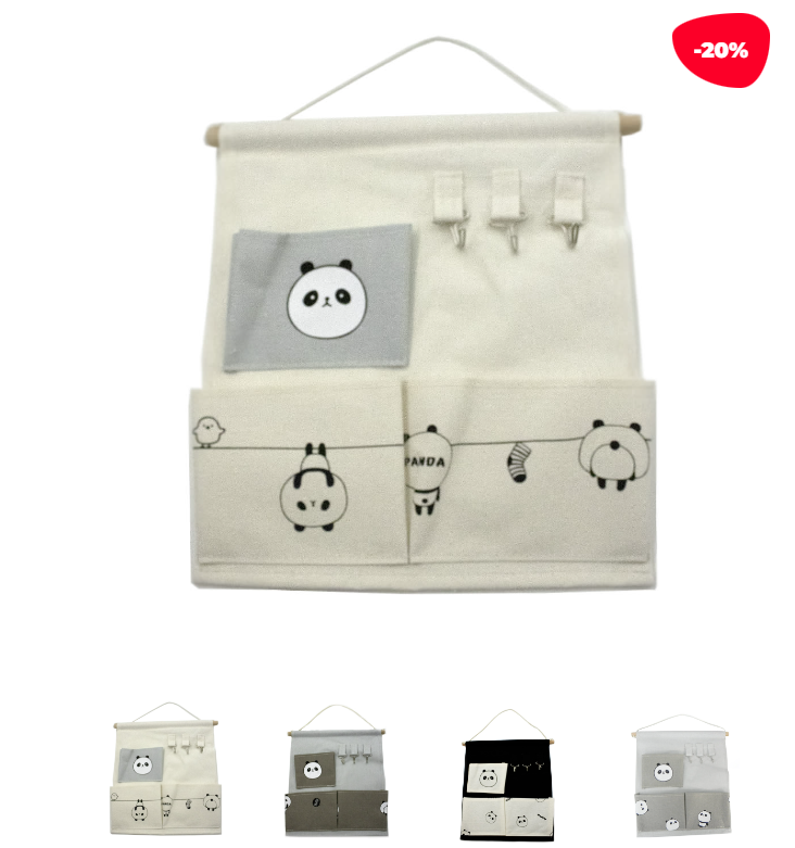 ORGANIZADOR COLGANTE CON ESTAMPADO POLIESTER 34X30CM - 1