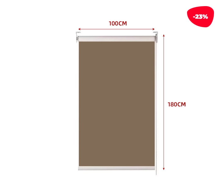 CORTINA ROLLER BLACK-OUT CAFÉ OSCURO 100X180CM - 1