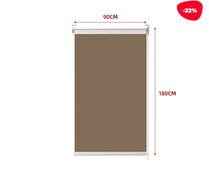 CORTINA ROLLER BLACK-OUT CAFÉ OSCURO 90X180CM - 1