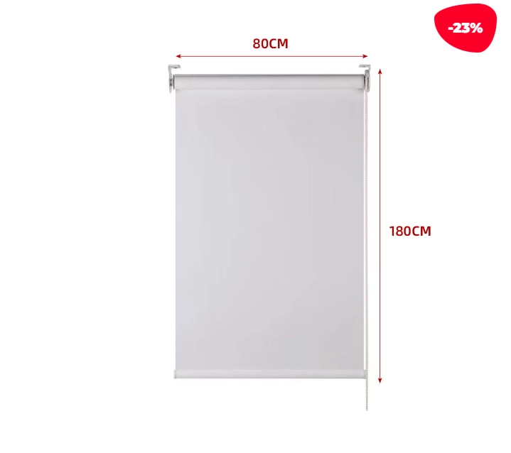 CORTINA ROLLER BLACK-OUT GRIS CLARO 80X180CM - 1