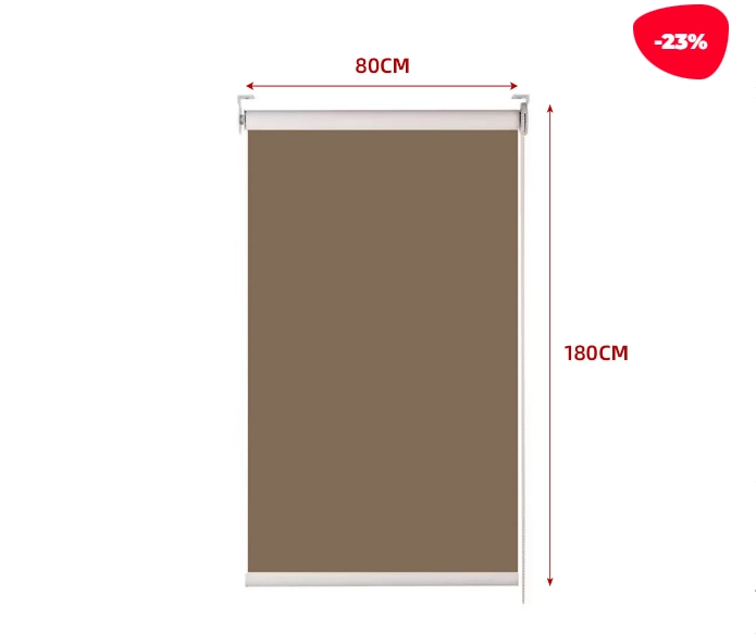 CORTINA ROLLER BLACK-OUT CAFÉ OSCURO 80X180CM - 1