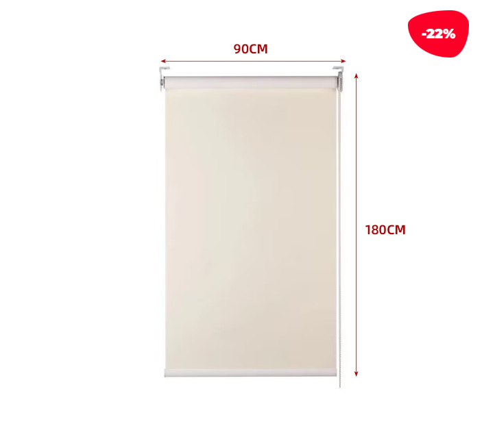 CORTINA ROLLER BLACK-OUT BEIGE CLARO 90X180CM - 1