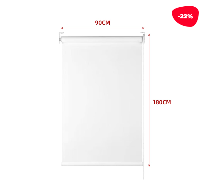 CORTINA ROLLER BLACK-OUT BLANCO 90X180CM - 1