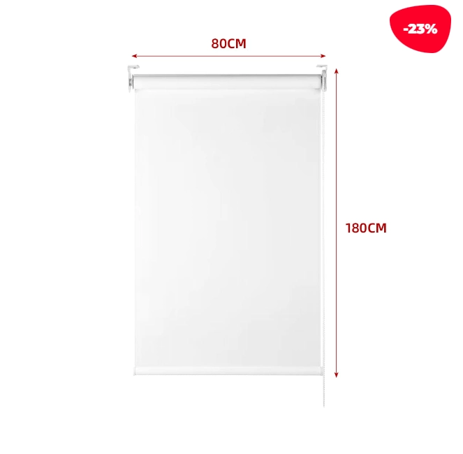 CORTINA ROLLER BLACK-OUT BLANCO 80X180CM - 1
