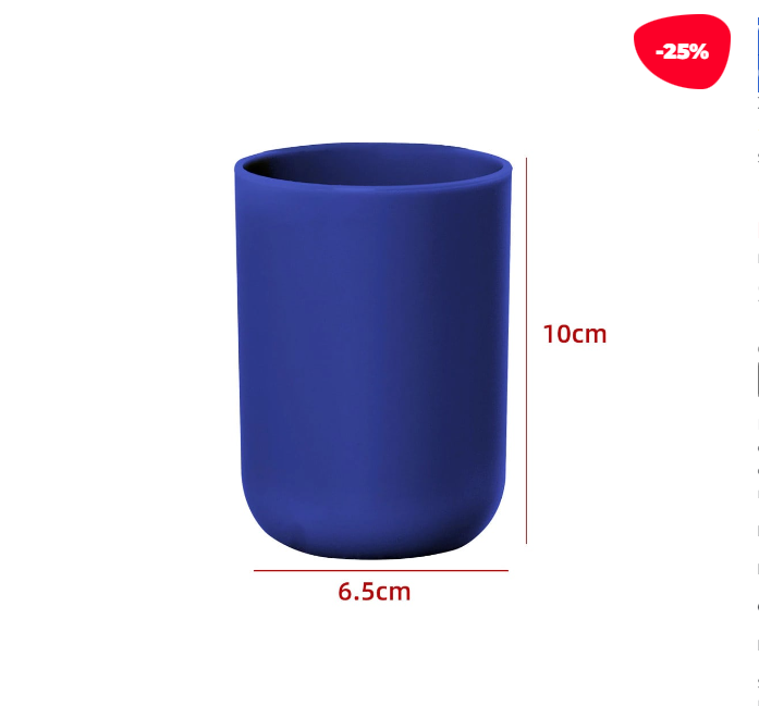 VASO DE BAÑO CILINDRO COLOR AZUL OSCURO 10X6.5CM - 1
