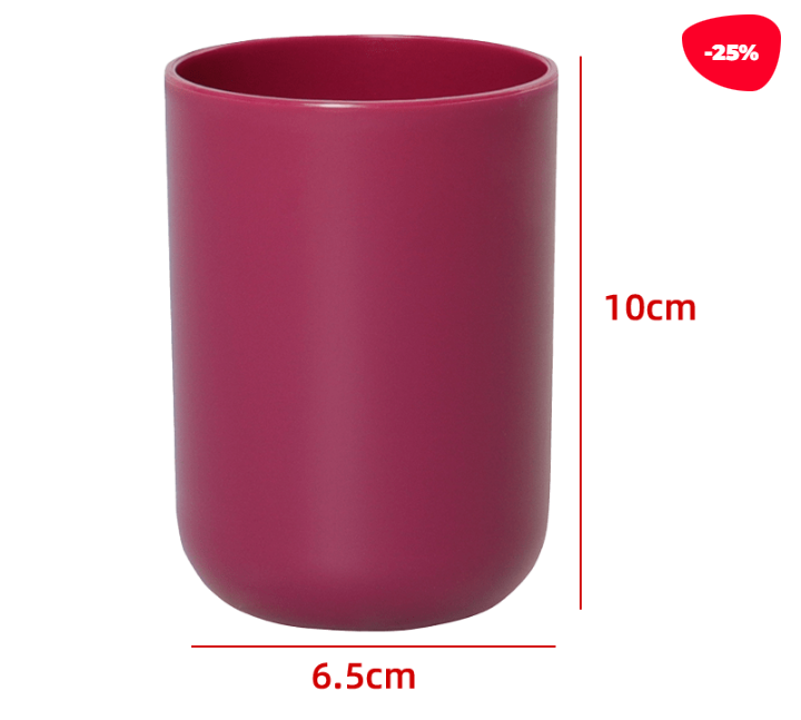 VASO DE BAÑO CILINDRO COLOR BURDEO 10X6.5CM - 1