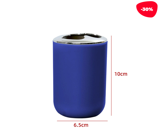 PORTA CEPILLO DE DIENTES PLASTICO AZUL OSCURO 10CM - 1