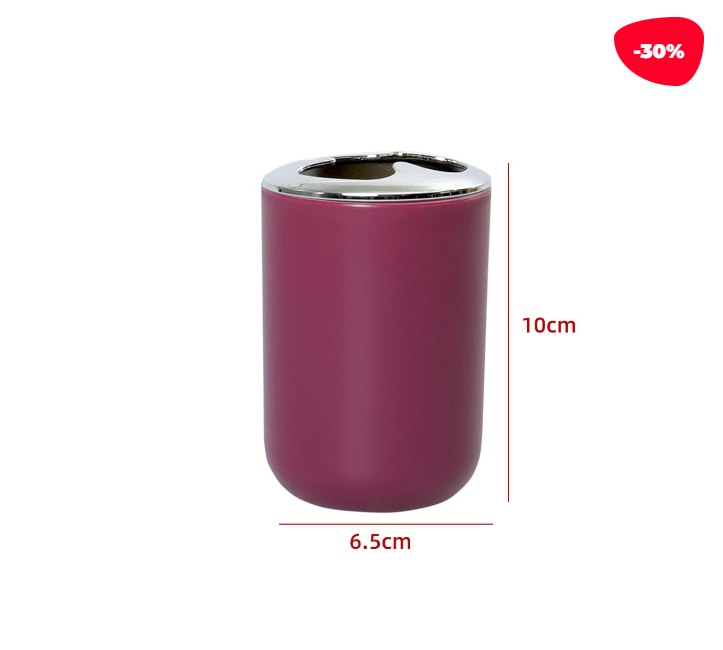 PORTA CEPILLO DE DIENTES PLASTICO BURDEO 10CM - 1