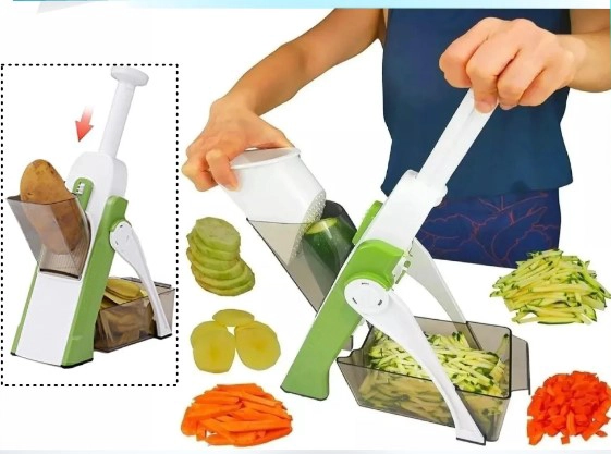 PICADOR CORTADOR VERDURAS FRUTAS RAYADOR MULTIFUNCIONAL - 1