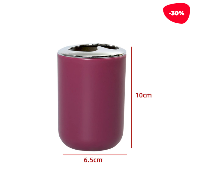PORTA CEPILLO DE DIENTES PLASTICO BURDEO 10CM - 1
