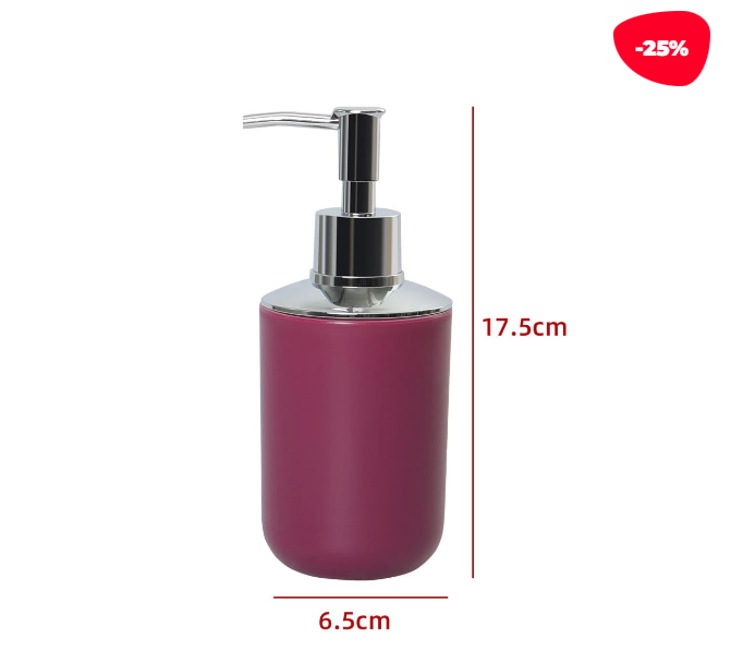 DISPENSADOR PLASTICO COLOR BURDEO 6.5X17.5CM - 1