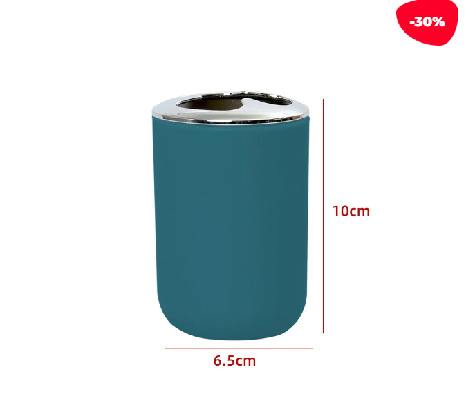 PORTA CEPILLO DE DIENTES PLASTICO ESTAMPADO VERDE OSCURO 10.5CM - 1