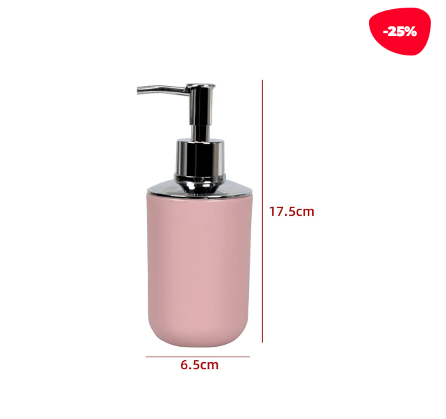 DISPENSADOR PLASTICO COLOR ROSADO CLARO 6.5X17.5CM - 1