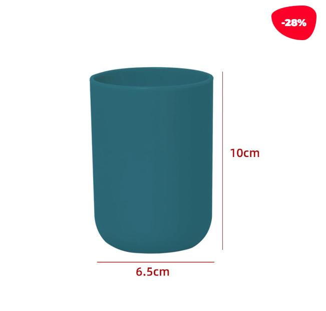 VASO DE BAÑO CILINDRO COLOR VERDE OSCURO 10X6.5CM - 1