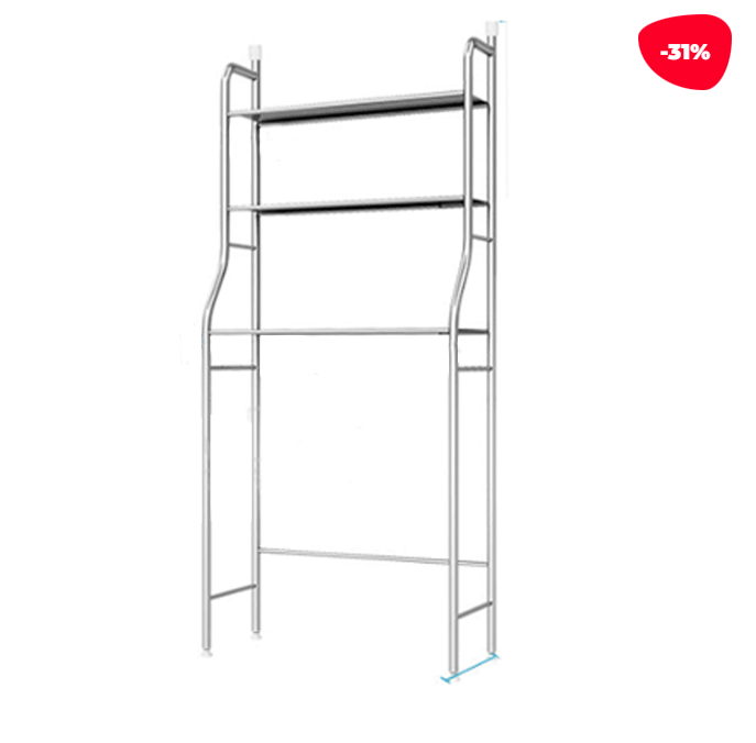 ESTANTE FIERRO ORGANIZADOR BAÑO 157X67X25CM - 1