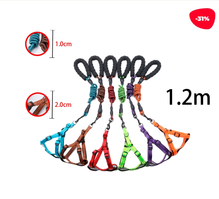 CORREA MASCOTAS LISO REFLECTOR 1.2 M X 1 CM X 2 CM - 1