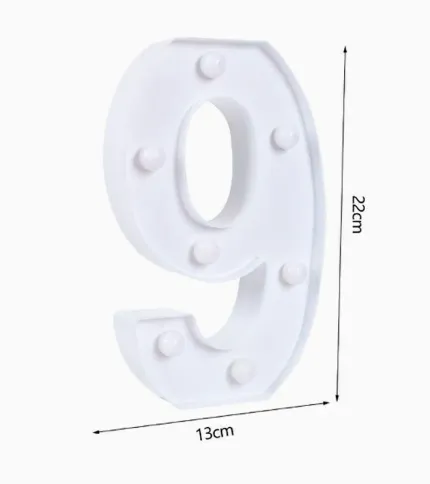 NÚMEROS CON LUCES LED «9» - 1