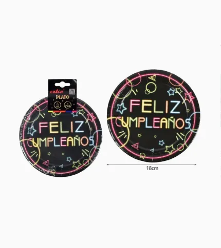 PLATOS FELIZ CUMPLEAÑOS 6 PCS - 1