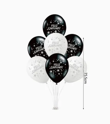 SET DE GLOBO BLANCO Y NEGRO - 1
