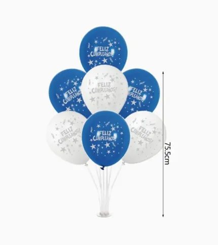 SET DE GLOBOS AZUL Y BLANCO - 1
