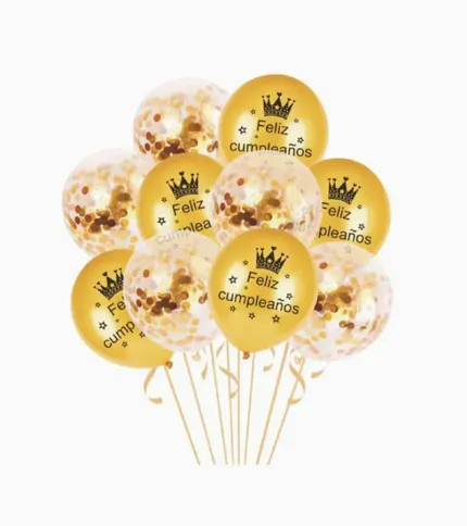 SET DE GLOBOS DORADOS - 1