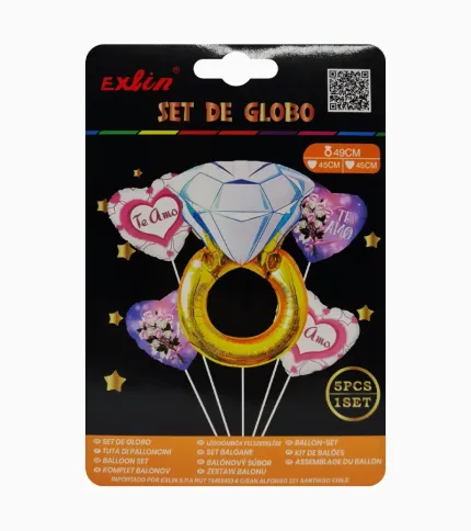 SET DE GLOBOS FORMA DIAMANTE - 1