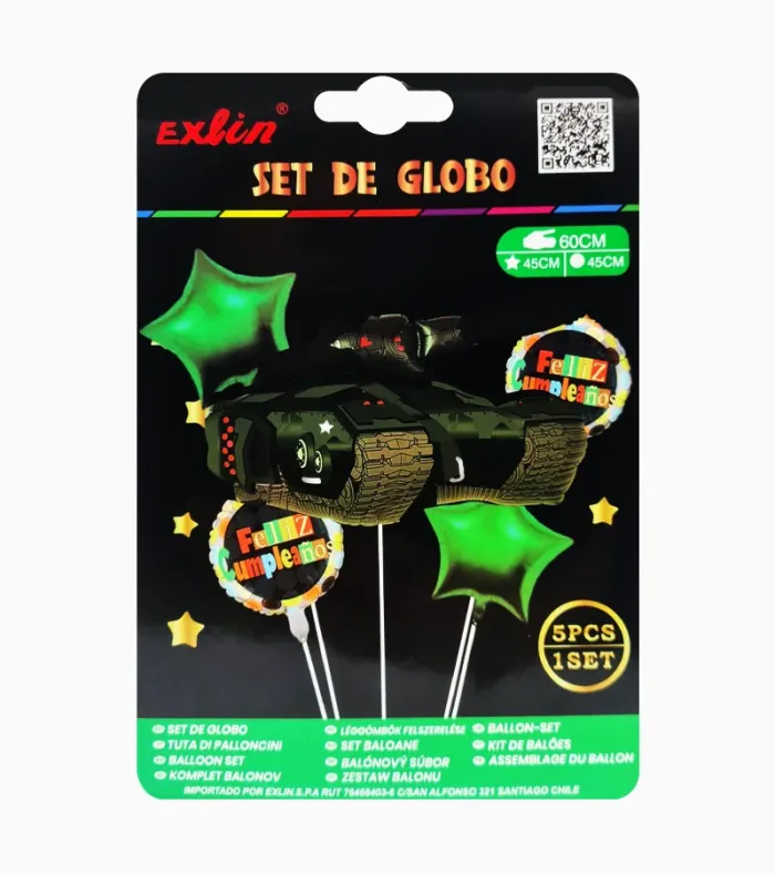 SET GLOBOS FORMA TANQUE - 1