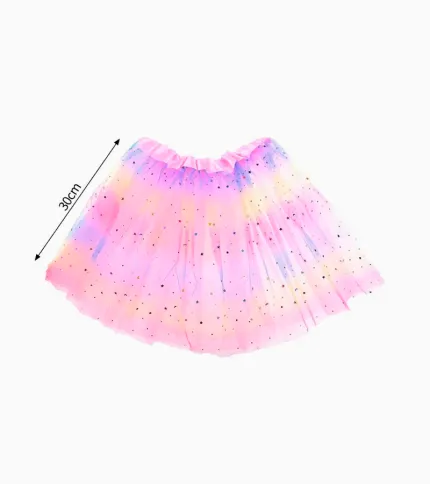 TUTU ARCOÍRIS LENTEJUELAS 30CM - 1