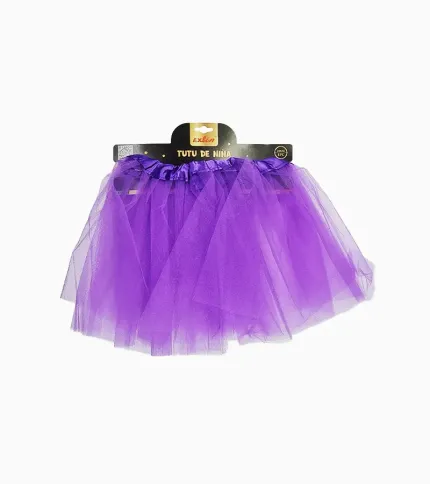 TUTU MORADO PARA NIÑAS 50CM - 1