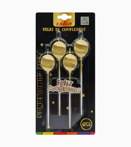 VELAS GLOBO 4 PCS - 1