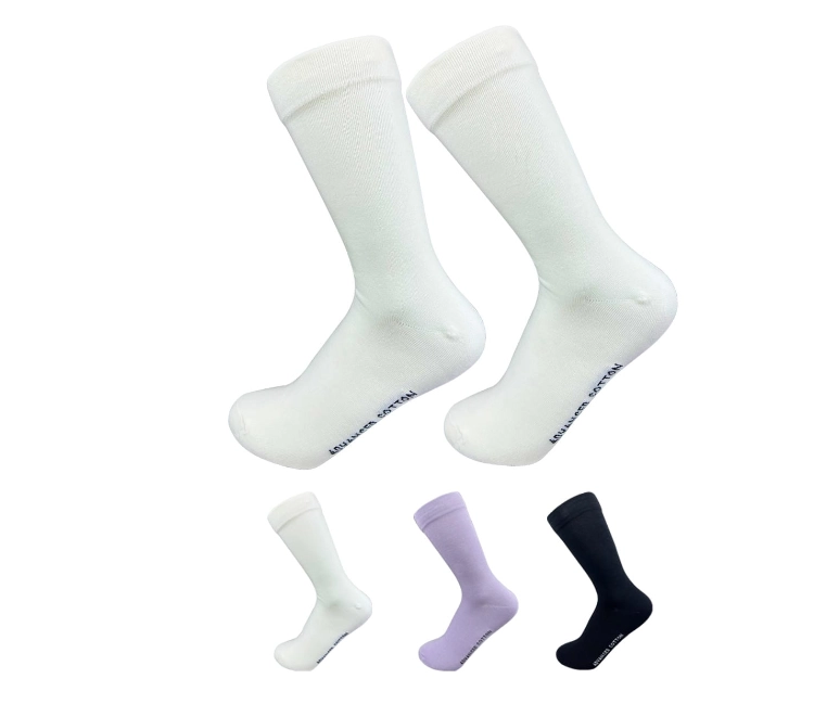 CALCETINES DE MUJER COLOR LISO CORTE ALTO | 12 UNID - 1