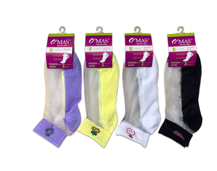 CALCETINES DE MUJER CORTE TOBILLO INVISIBLE TALLA 36-39 | 12 UNID - 1