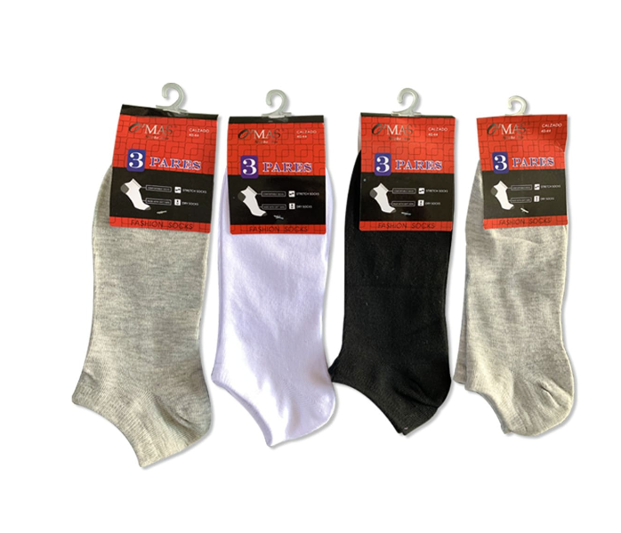 CALCETÍN HOMBRE TALONERA LISO COLORES SURTIDOS TALLA 40-44 12 UNI - 1
