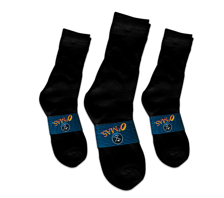 CALCETINES HOMBRE CORTE MEDIO LISO NEGRO TOALLA 12 UNID - 1