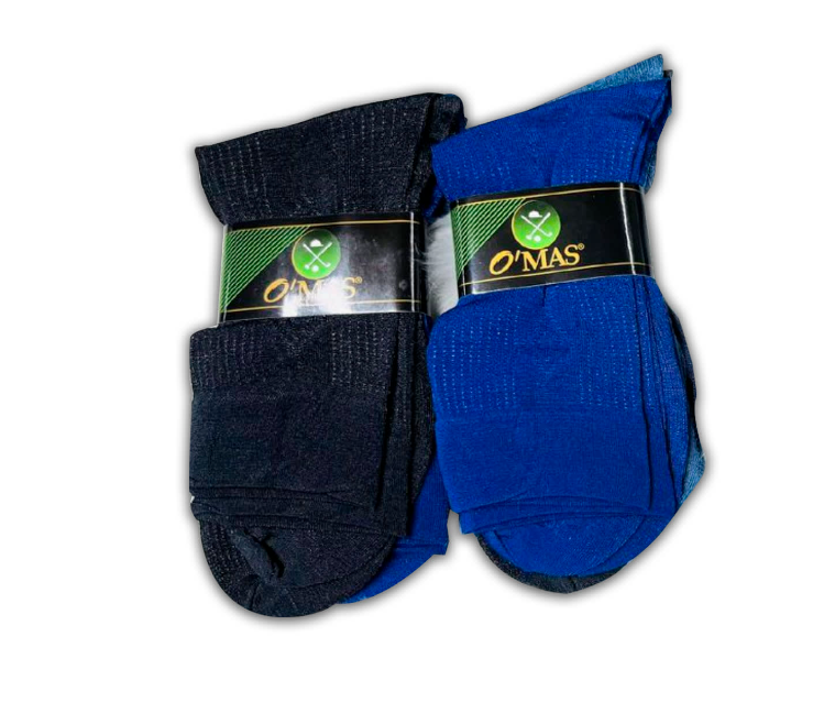 CALCETINES HOMBRE DISEÑO ROMBOS 12 UNID TALLA UNICA - 1