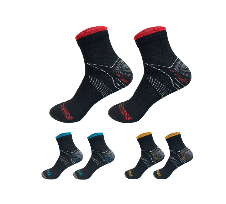 CALCETINES UNISEX NEGRO DE COMPRESION TALLA XL 12 UNID - 1