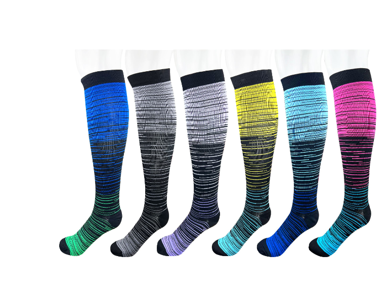 CALCETINES HOMBRE COMPRESION PARA VARICES JASPEADO 12 UNID - 1