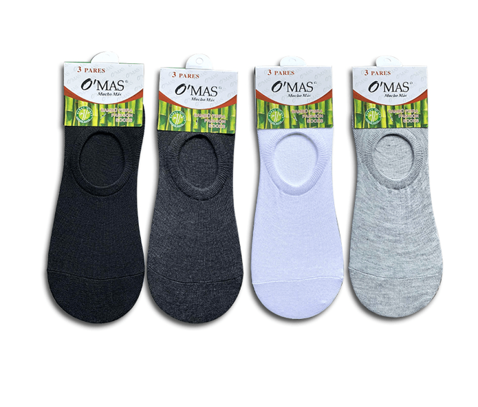 CALCETÍN HOMBRE INVISIBLE LISO 12 UNID BAMBU 42-44 - 1