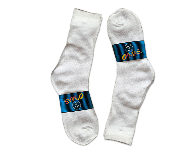 CALCETINES HOMBRE CORTE MEDIO LISO BLANCO TOALLA 12 UNID - 1
