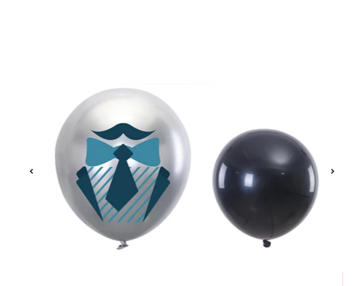 SET DE GLOBOS DE LÁTEX CON FIGURA DE CORBATA EL DÍA DEL PADRE - 1