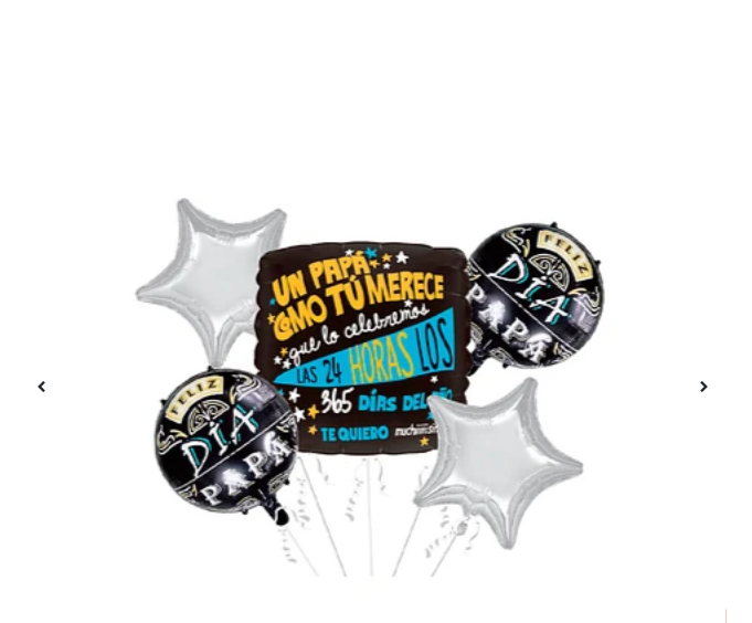 SET GLOBO METÁLICOS CON ESTRELLA DÍA DEL PADRE 5 PCS - 1