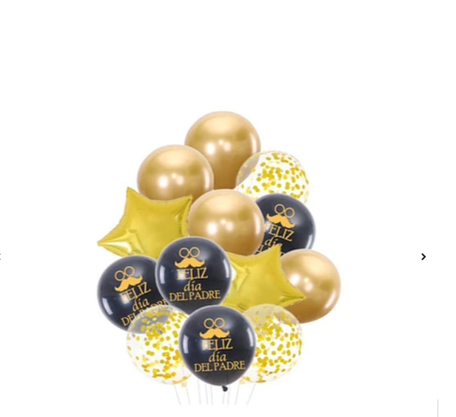 SET GLOBO LÁTEX CON ESTRELLA DÍA DEL PADRE 13 PCS - 1
