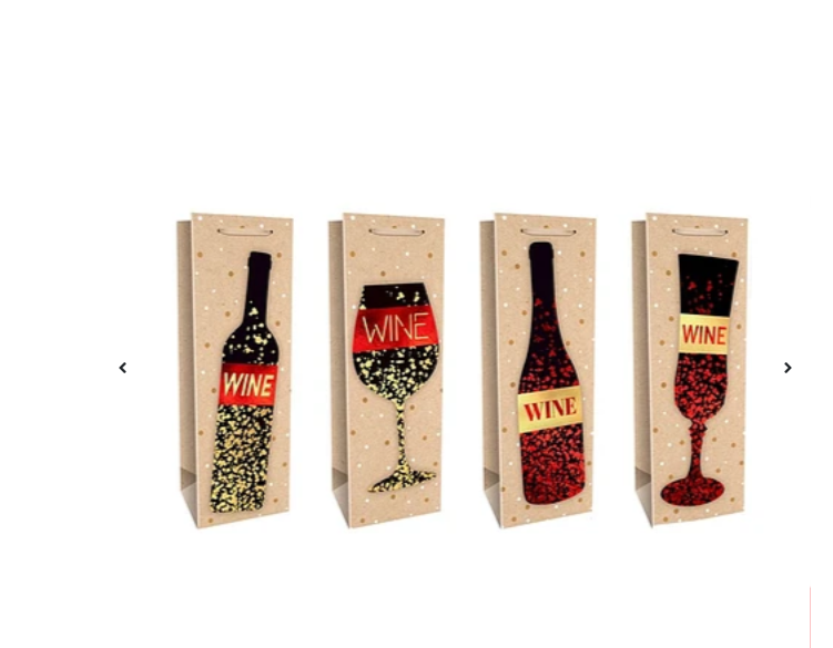 BOLSA DE VINO COLOR ALEATORIO 10X12X35CM - 1