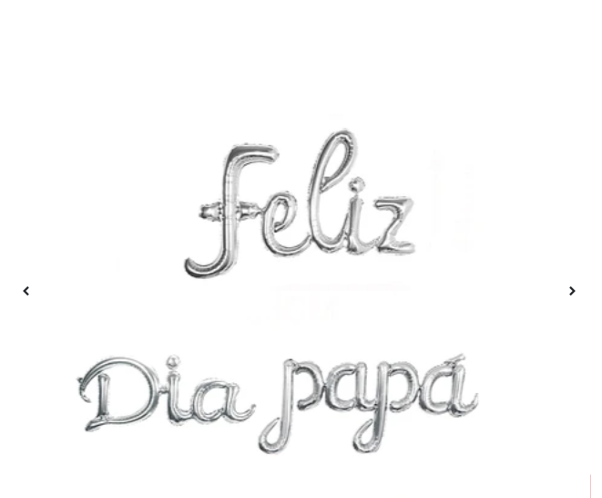 SET GLOBO METÁLICOS FELIZ DÍA PAPÁ PLATEADO - 1