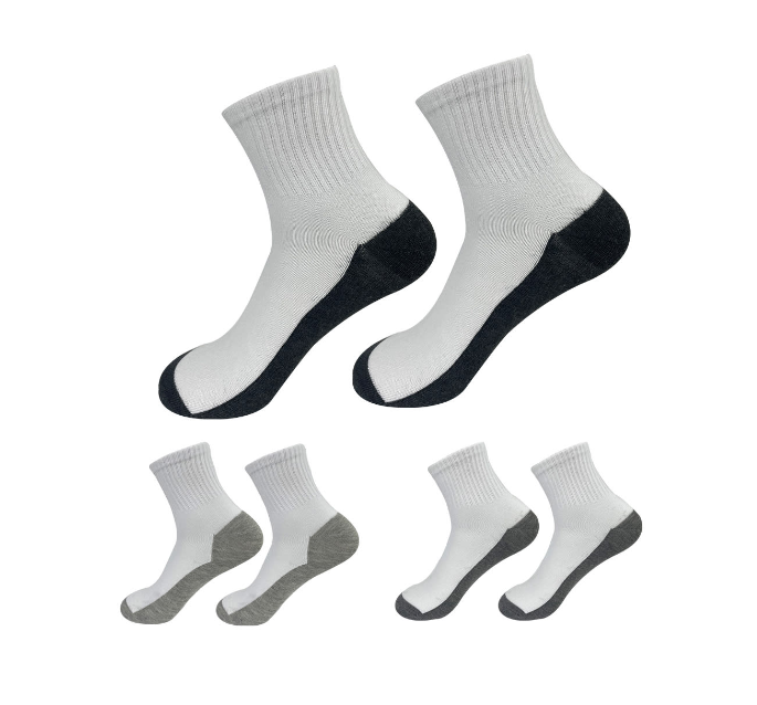 CALCETINES ALGODÓN NIÑO GRIS JUVENIL CORTE TOBILLO COLORES TALLA 13-16 12 UNID - 1